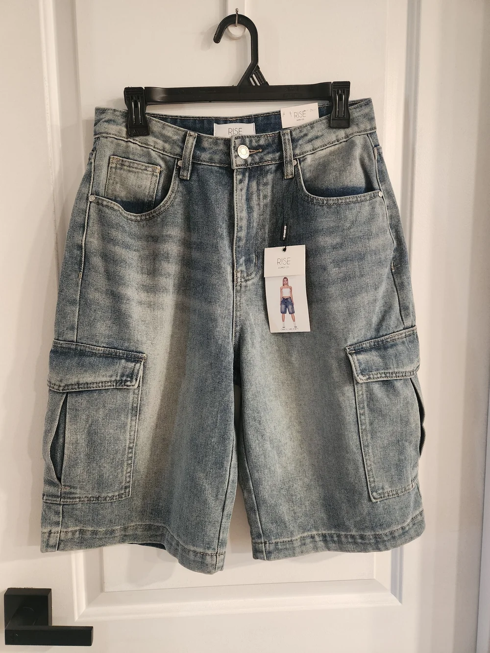 NWT RISE Supply Co. Cargo Dad Jorts — Size 7 - Picture 1 of 5